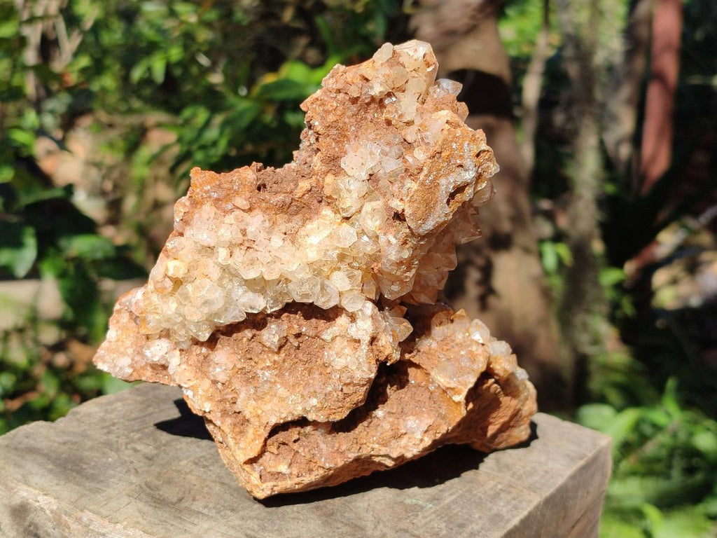 Natural Golden Limonite Quartz Clusters x 3 From Solwezi, Zambia - Toprock Gemstones and Minerals 