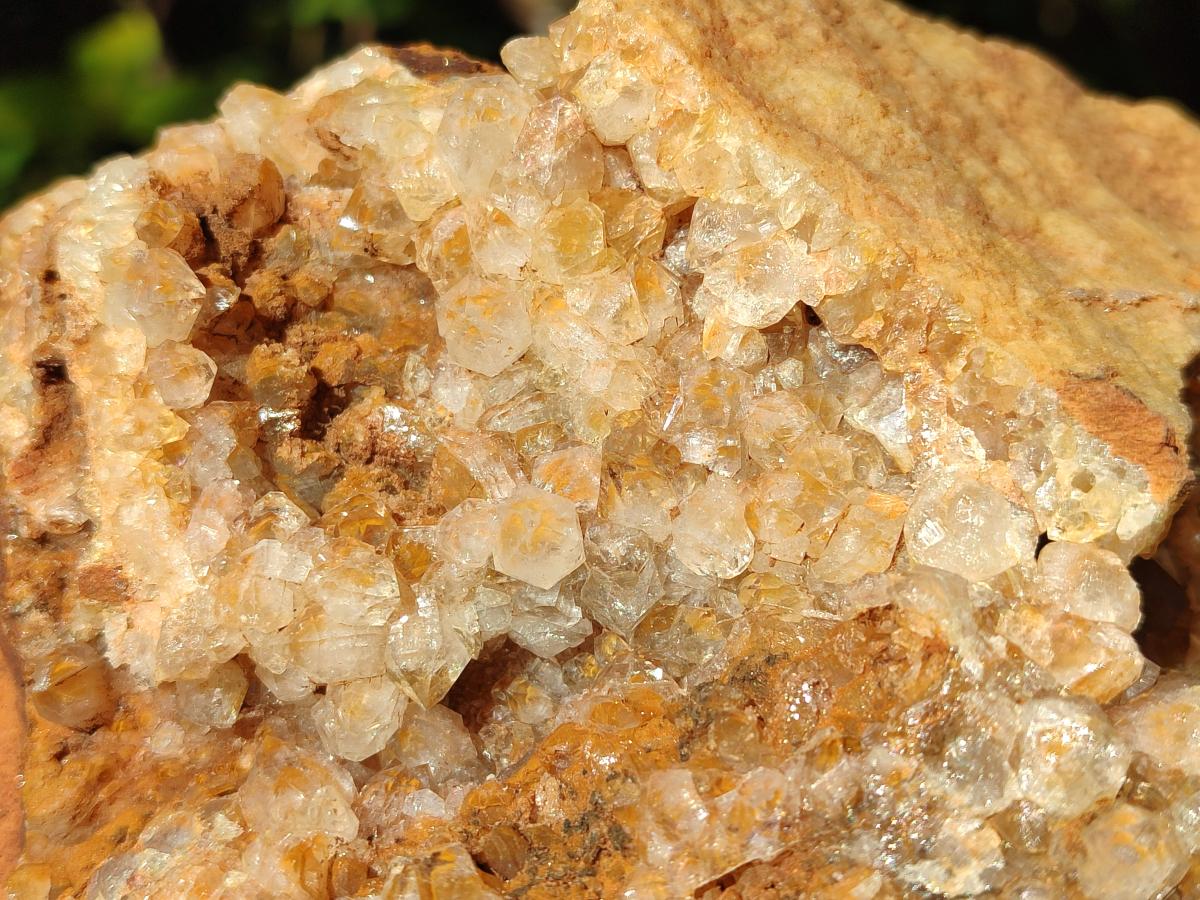 Natural Golden Limonite Quartz Clusters x 3 From Solwezi, Zambia - Toprock Gemstones and Minerals 