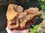 Natural Golden Limonite Quartz Clusters x 3 From Solwezi, Zambia - Toprock Gemstones and Minerals 