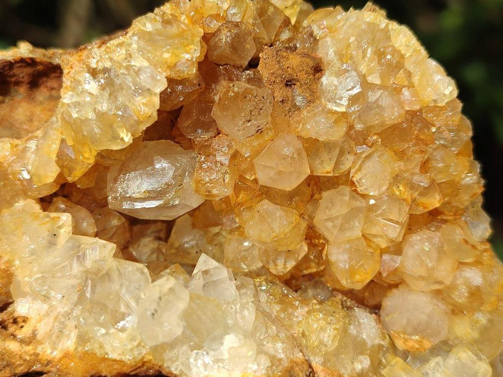 Natural Golden Limonite Quartz Clusters x 3 From Solwezi, Zambia - Toprock Gemstones and Minerals 