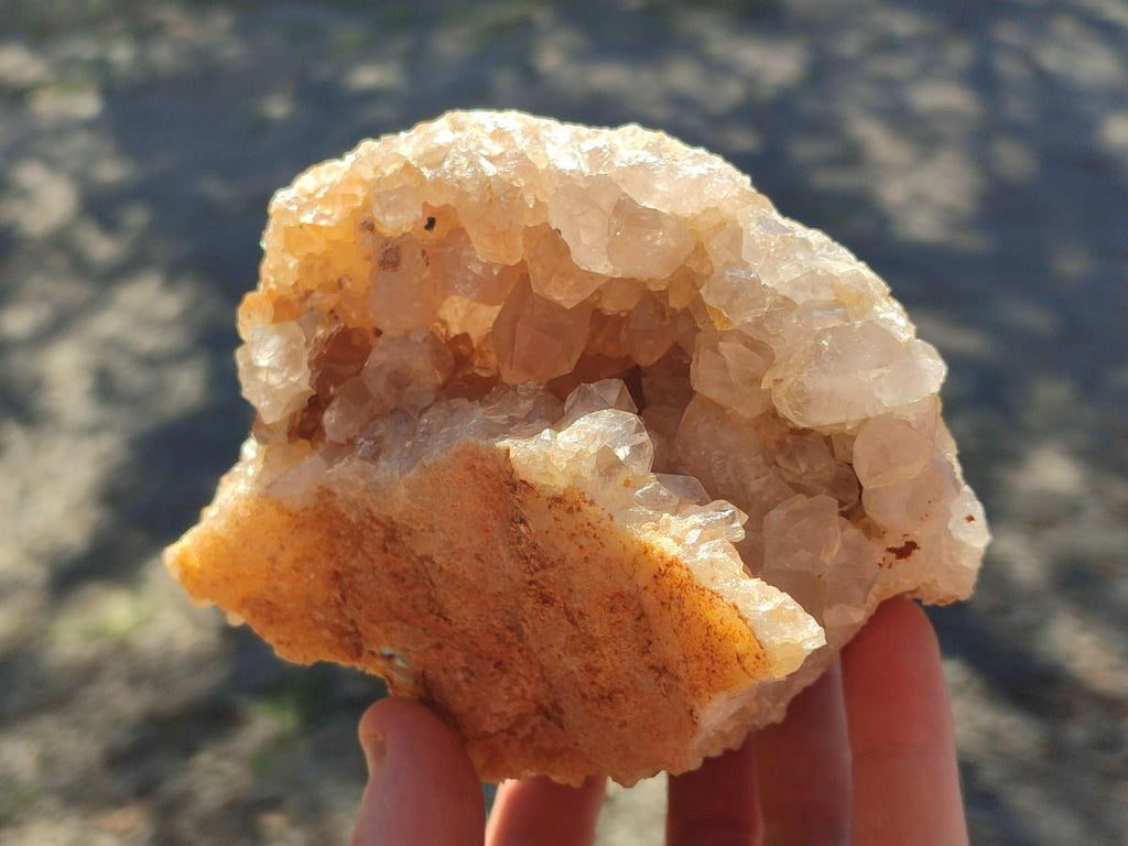Natural Golden Limonite Quartz Clusters x 3 From Solwezi, Zambia - Toprock Gemstones and Minerals 
