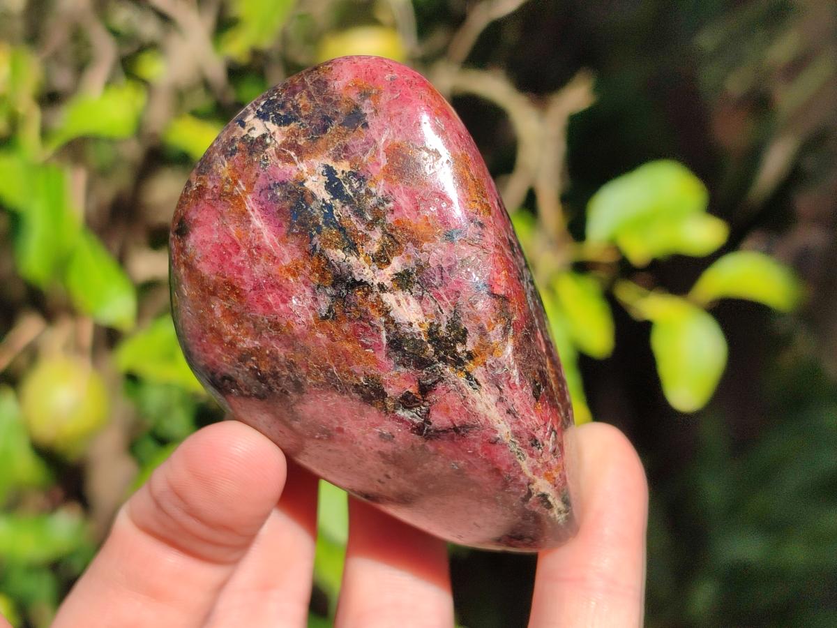 Polished Rhodonite Free Forms x 6 From Rhusinga, Zimbabwe - Toprock Gemstones and Minerals 