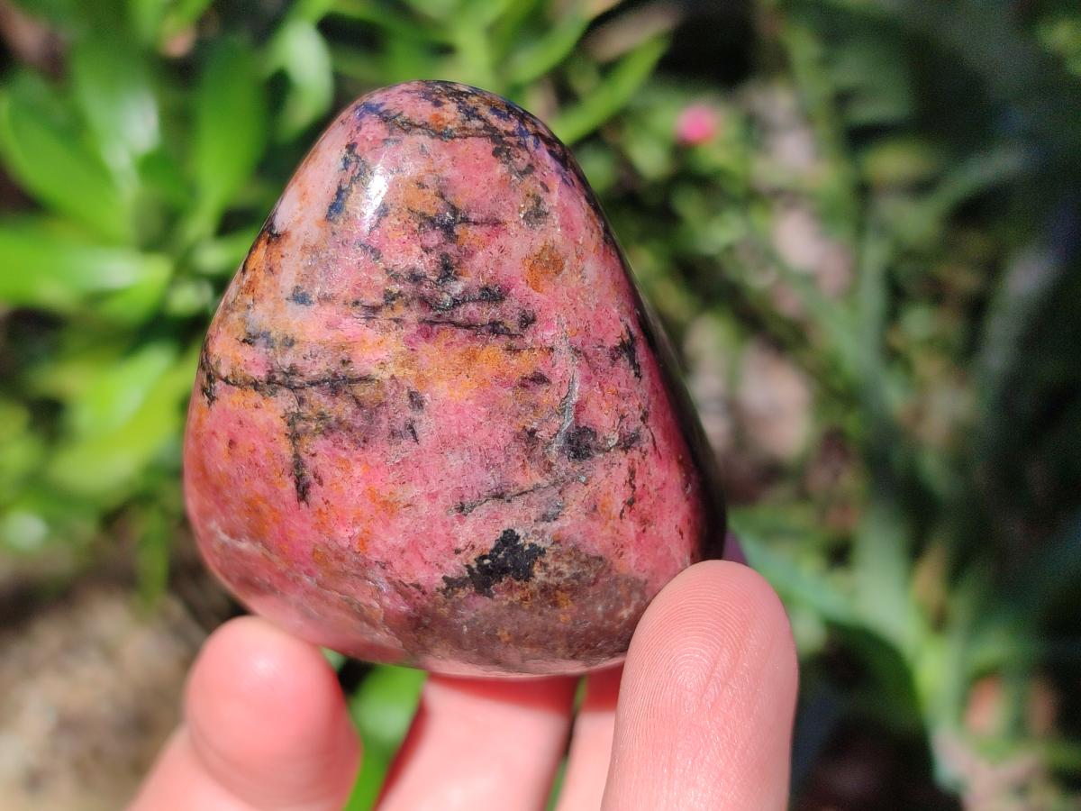 Polished Rhodonite Free Forms x 6 From Rhusinga, Zimbabwe - Toprock Gemstones and Minerals 