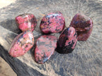 Polished Rhodonite Free Forms x 6 From Rhusinga, Zimbabwe - Toprock Gemstones and Minerals 