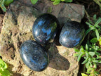 Polished Black Tourmaline Galets x 12 From Madagascar - Toprock Gemstones and Minerals 
