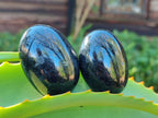 Polished Black Tourmaline Galets x 12 From Madagascar - Toprock Gemstones and Minerals 