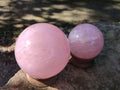 Polished Gemmy Star Rose Quartz Spheres x 2 From Madagascar - Toprock Gemstones and Minerals 