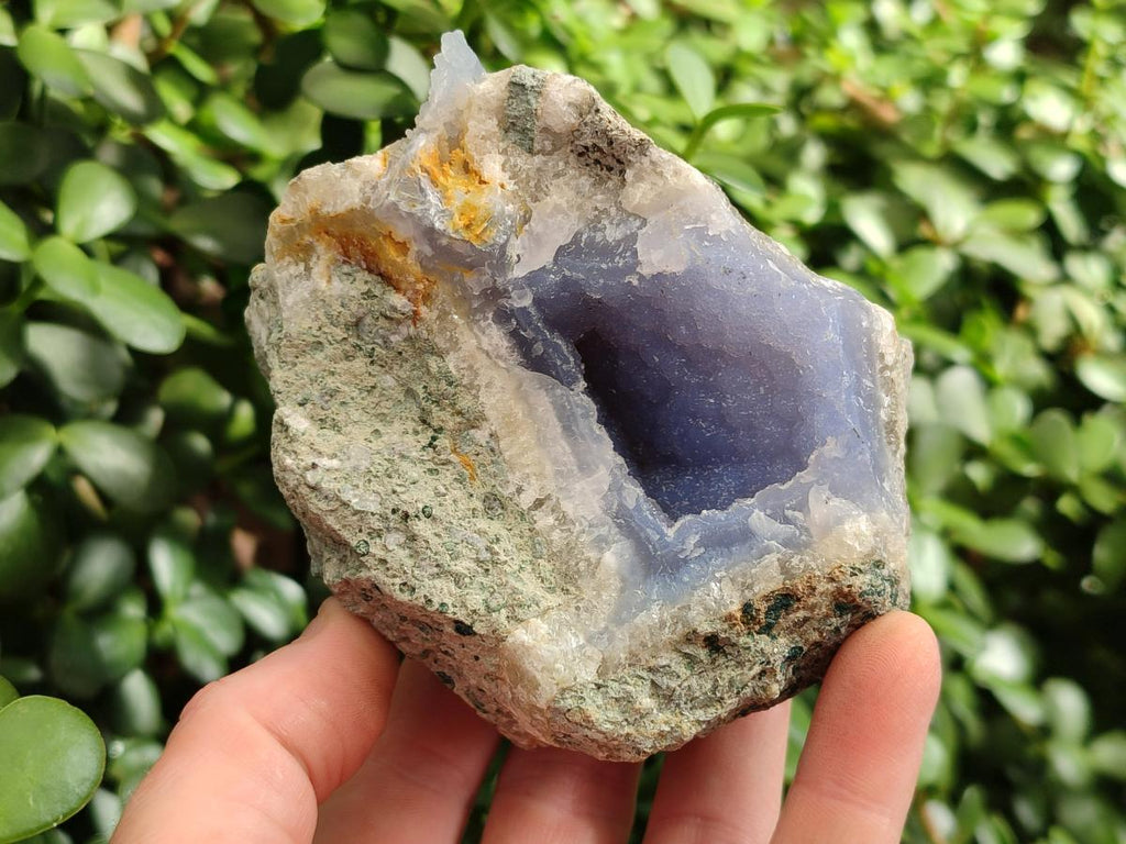Natural Blue Lace Agate Geode Specimens x 6 From Nsanje, Malawi - Toprock Gemstones and Minerals 
