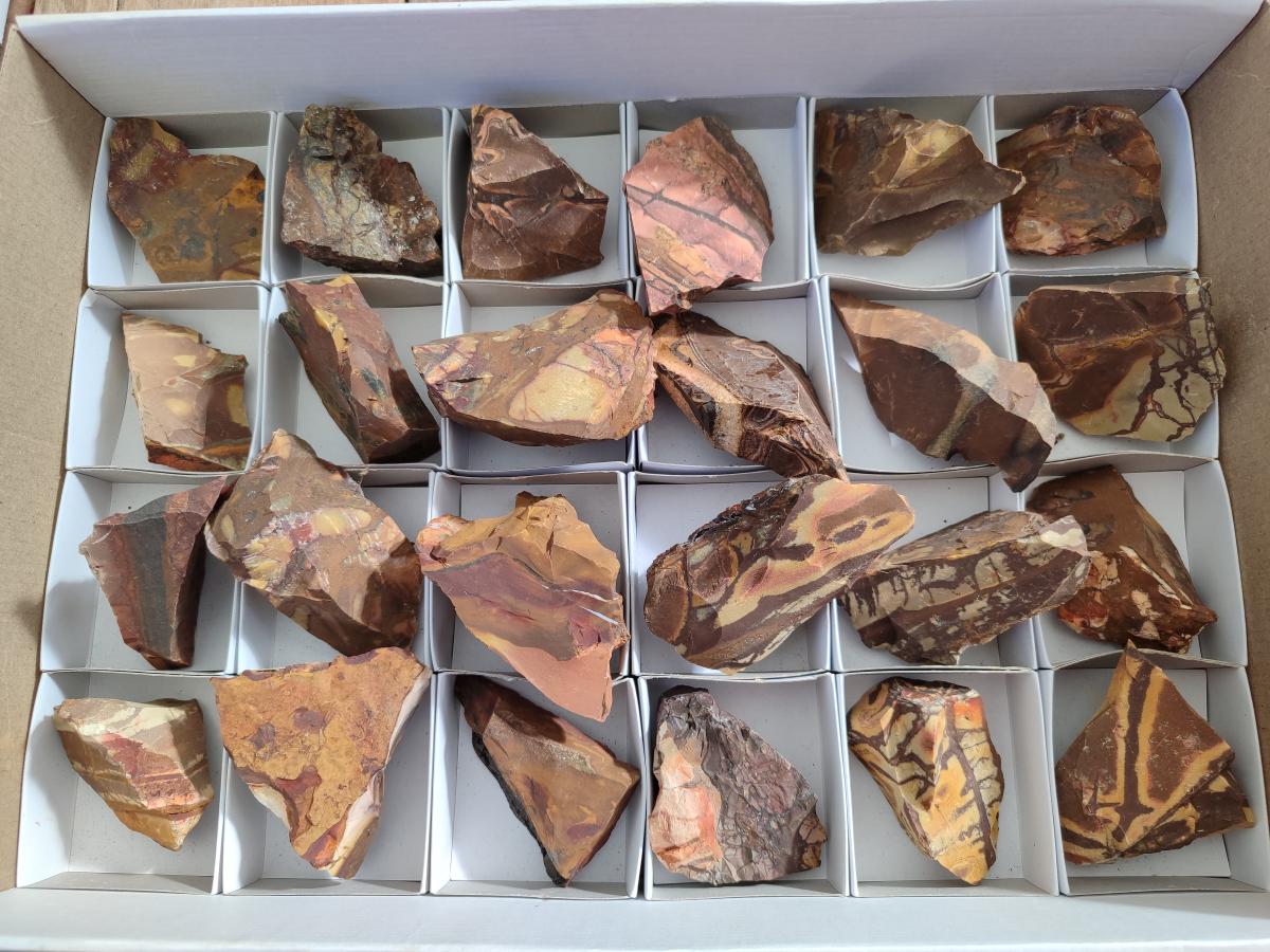 Natural Nguni Jasper Cobbed Specimens x 24 From Northern Cape, South Africa - Toprock Gemstones and Minerals 