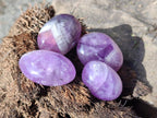 Polished Chevron Amethyst Galets x 40 From Madagascar - Toprock Gemstones and Minerals 