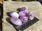 Polished Chevron Amethyst Galets x 40 From Madagascar - Toprock Gemstones and Minerals 