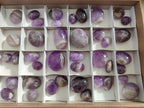 Polished Chevron Amethyst Galets x 40 From Madagascar - Toprock Gemstones and Minerals 