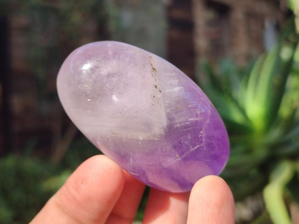 Polished Chevron Amethyst Galets x 40 From Madagascar - Toprock Gemstones and Minerals 