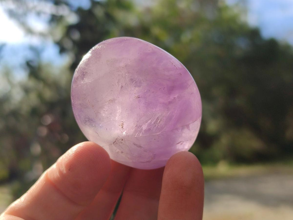 Polished Chevron Amethyst Galets x 40 From Madagascar - Toprock Gemstones and Minerals 