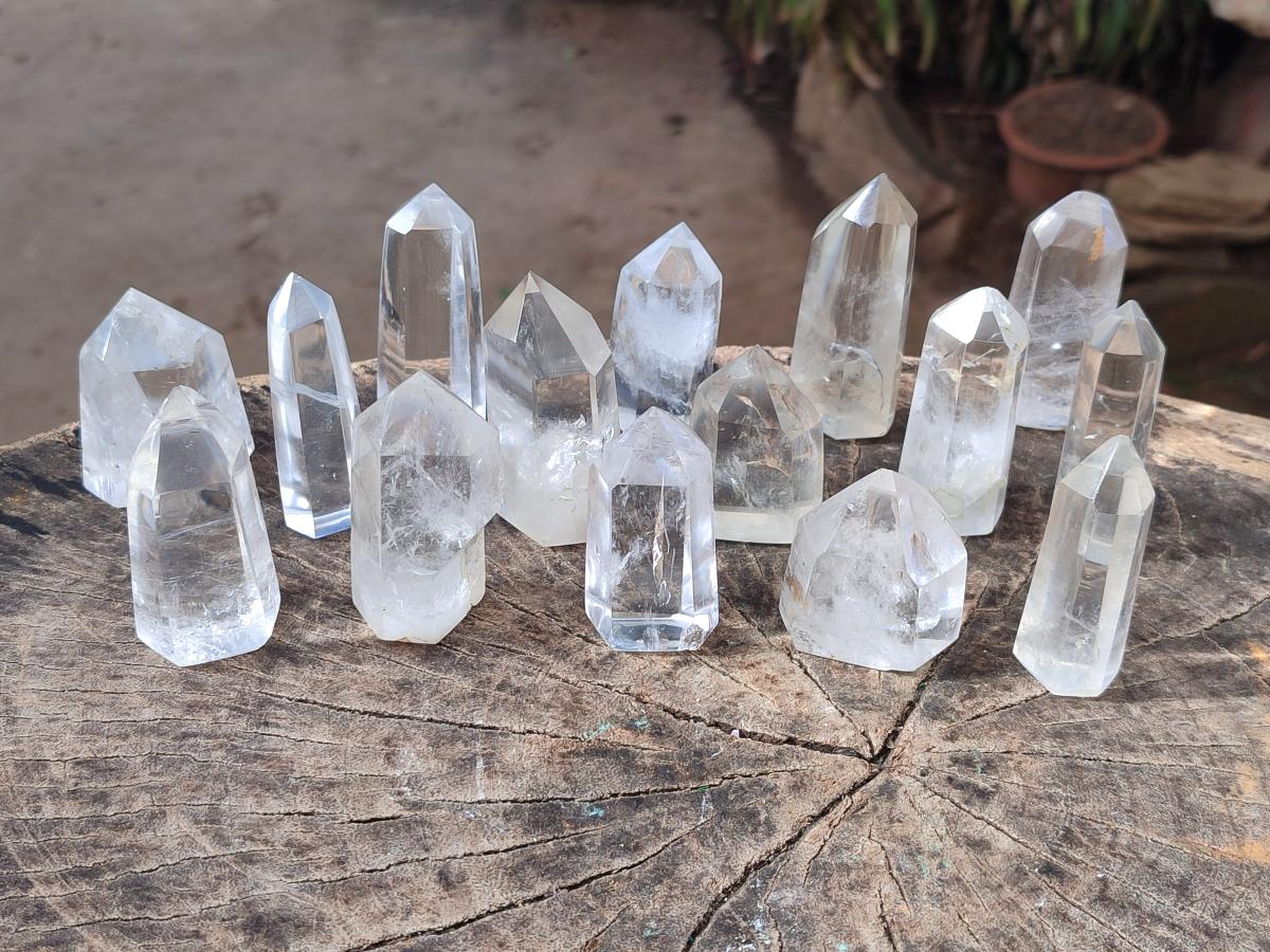 Polished Clear Quartz Display Crystals x 24 From Madagascar - Toprock Gemstones and Minerals 