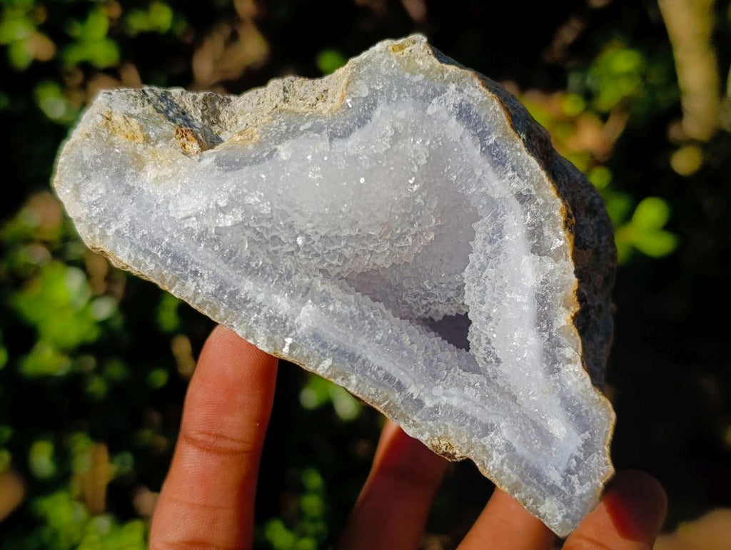 Natural Blue Lace Agate Specimens x 4 From Nsanje, Malawi - Toprock Gemstones and Minerals 