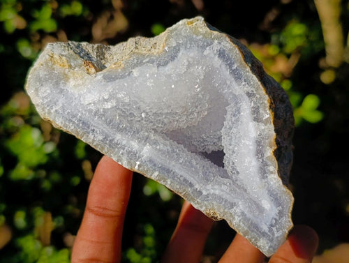 Natural Blue Lace Agate Specimens x 4 From Nsanje, Malawi - Toprock Gemstones and Minerals 