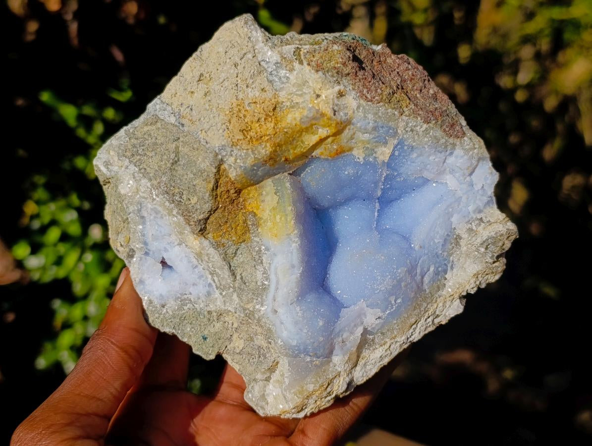 Natural Blue Lace Agate Specimens x 4 From Nsanje, Malawi - Toprock Gemstones and Minerals 