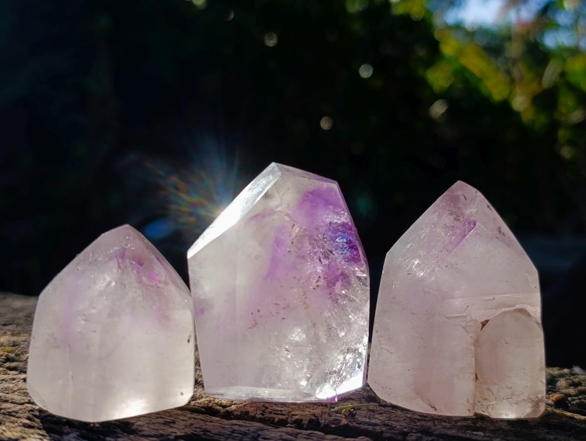 Natural Window Amethyst Crystals x 12 From Ambatondrazaka, Madagascar - Toprock Gemstones and Minerals 