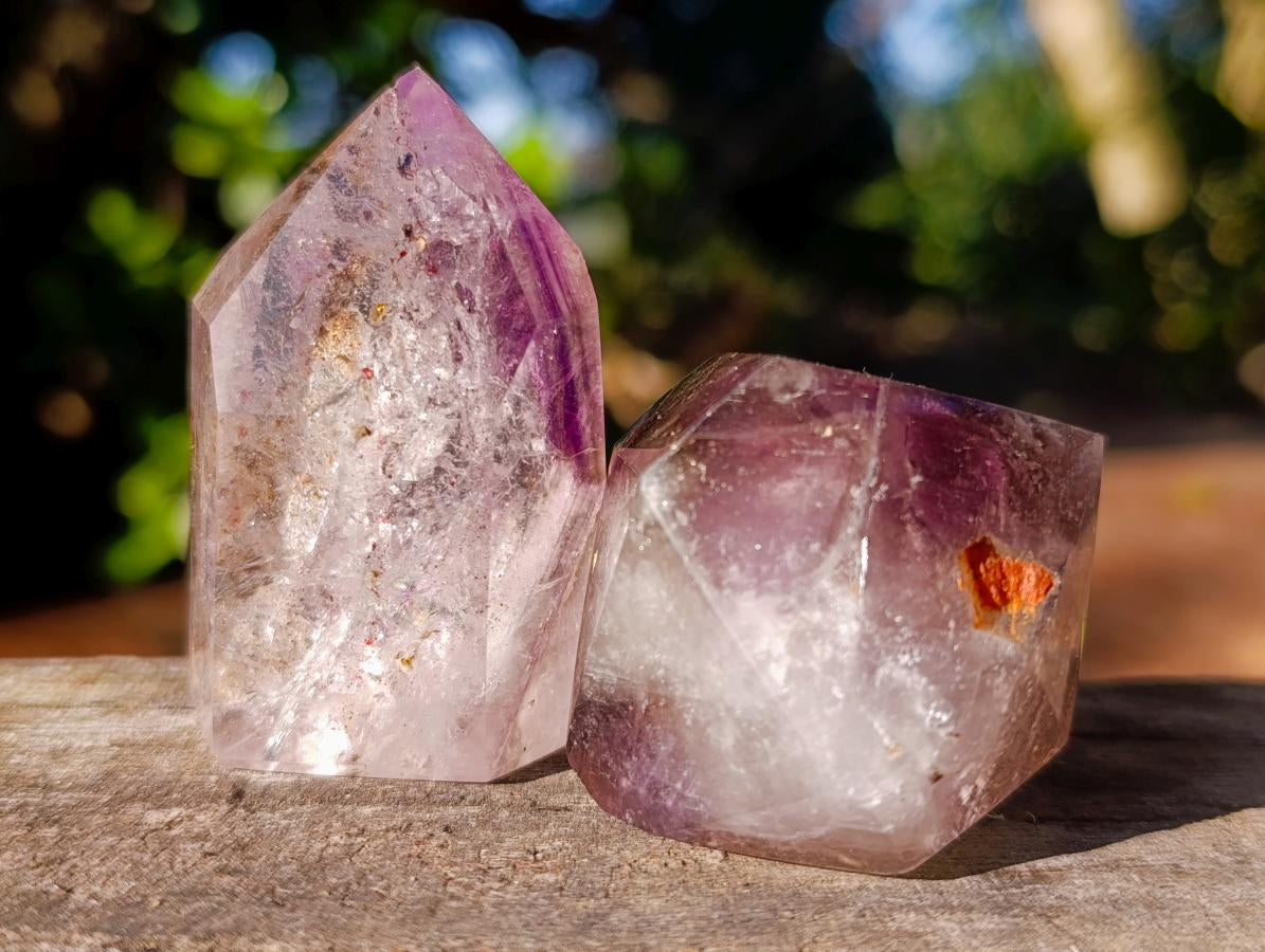 Natural Window Amethyst Crystals x 12 From Ambatondrazaka, Madagascar - Toprock Gemstones and Minerals 