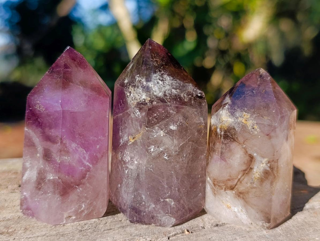Natural Window Amethyst Crystals x 12 From Ambatondrazaka, Madagascar - Toprock Gemstones and Minerals 