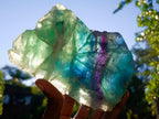 Polished One Side Watermelon Fluorite Slices x 2 From Uis, Namibia - Toprock Gemstones and Minerals 