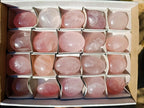 Polished Gemmy Rose Quartz Palm Stones x 20 From Madagascar - Toprock Gemstones and Minerals 