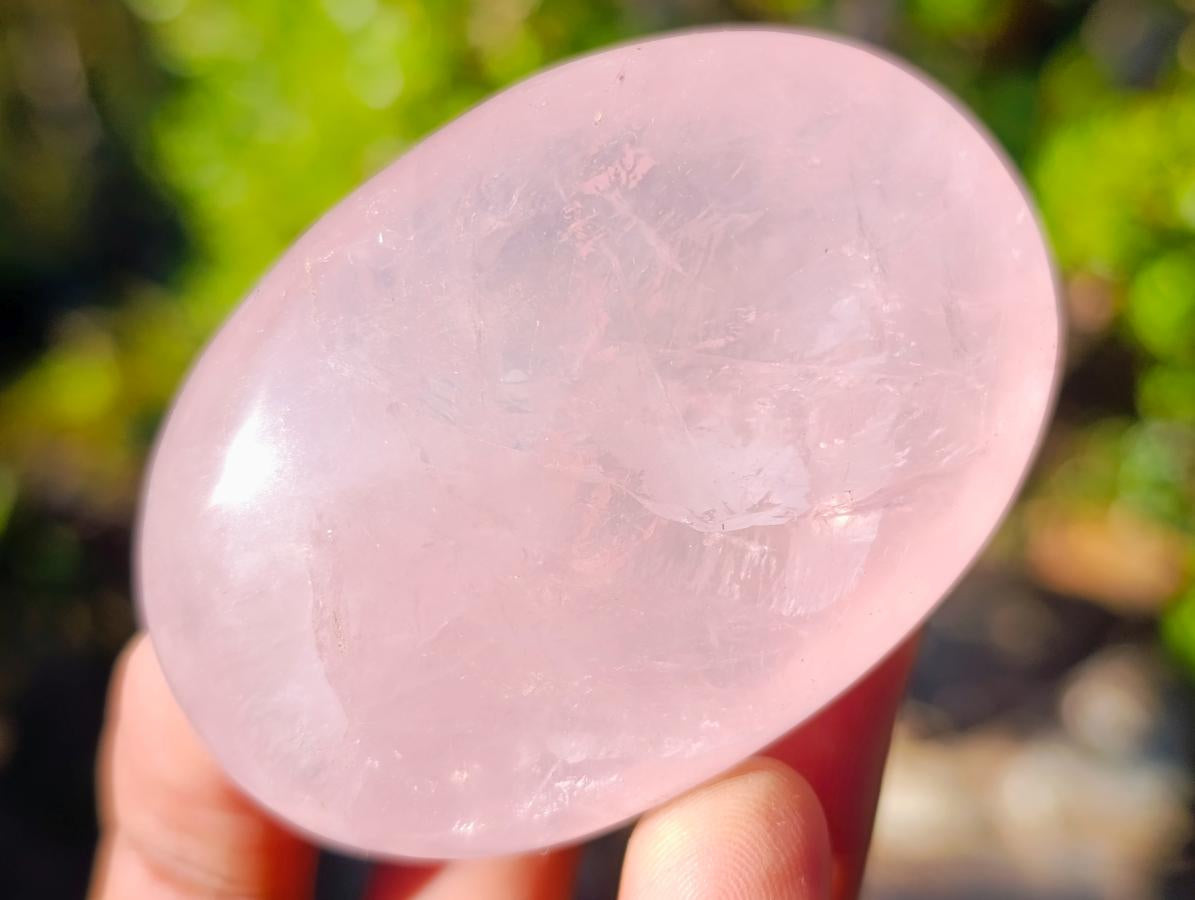 Polished Gemmy Rose Quartz Palm Stones x 20 From Madagascar - Toprock Gemstones and Minerals 