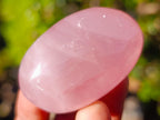 Polished Gemmy Rose Quartz Palm Stones x 20 From Madagascar - Toprock Gemstones and Minerals 