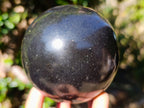 Polished Black Basalt Spheres x 2 From Madagascar - Toprock Gemstones and Minerals 