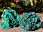 Natural Silky Malachite Specimens x 4 From Kasompe, Congo - Toprock Gemstones and Minerals 