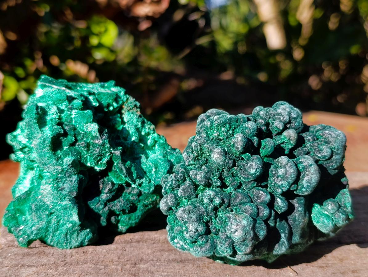 Natural Silky Malachite Specimens x 4 From Kasompe, Congo - Toprock Gemstones and Minerals 