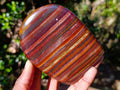 Polished Banded Tiger Iron Standing Display Pieces x 3 From South Africa - Toprock Gemstones and Minerals 