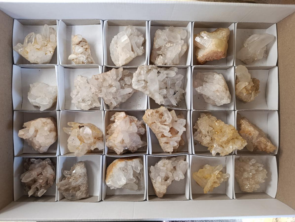 Natural Mix of Quartz Crystal Clusters x 24 From Madagascar - Toprock Gemstones and Minerals 