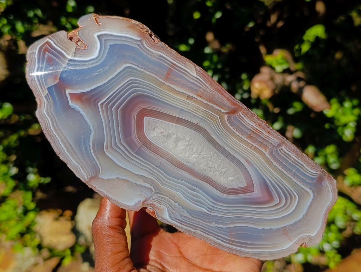 Polished XL One Side Red Shashe River Agate Nodule x 1 From Shashe River, Zimbabwe - Toprock Gemstones and Minerals 