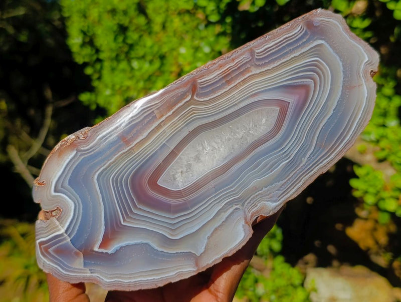 Polished XL One Side Red Shashe River Agate Nodule x 1 From Shashe River, Zimbabwe - Toprock Gemstones and Minerals 