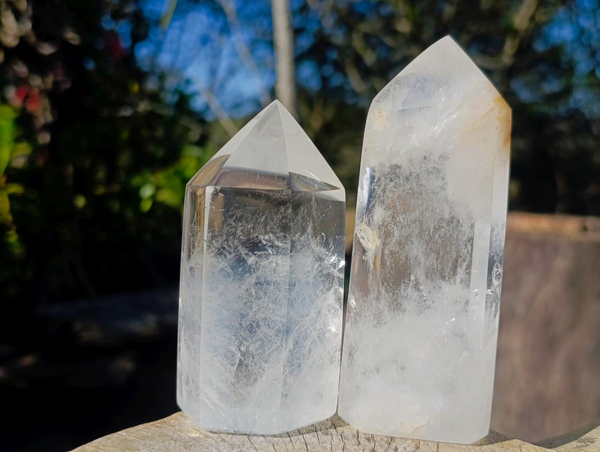 Polished Clear Quartz Display Crystals x 6 From Madagascar - Toprock Gemstones and Minerals 