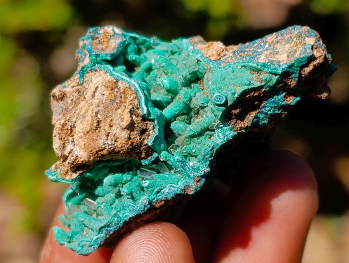 Natural Rare Bladed Barite Specimens with Malachite x 7 From Congo - Toprock Gemstones and Minerals 