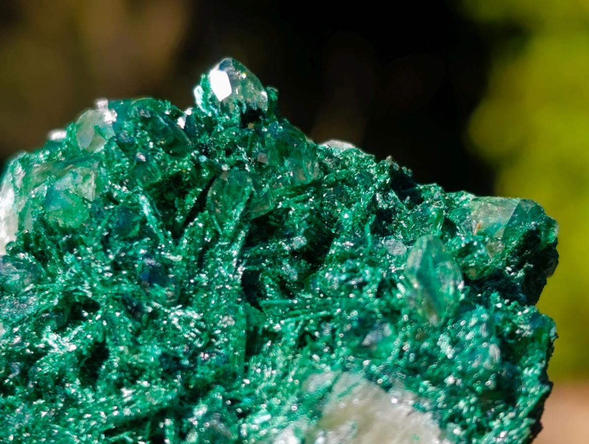 Natural Rare Bladed Barite Specimens with Malachite x 7 From Congo - Toprock Gemstones and Minerals 