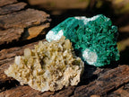 Natural Rare Bladed Barite Specimens with Malachite x 7 From Congo - Toprock Gemstones and Minerals 