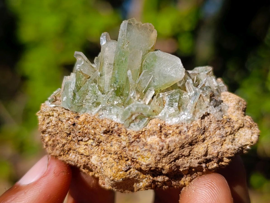 Natural Rare Bladed Barite Specimens with Malachite x 7 From Congo - Toprock Gemstones and Minerals 
