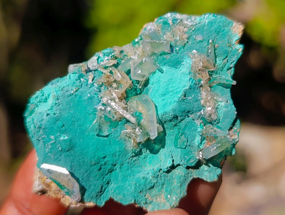 Natural Rare Bladed Barite Specimens with Malachite x 7 From Congo - Toprock Gemstones and Minerals 