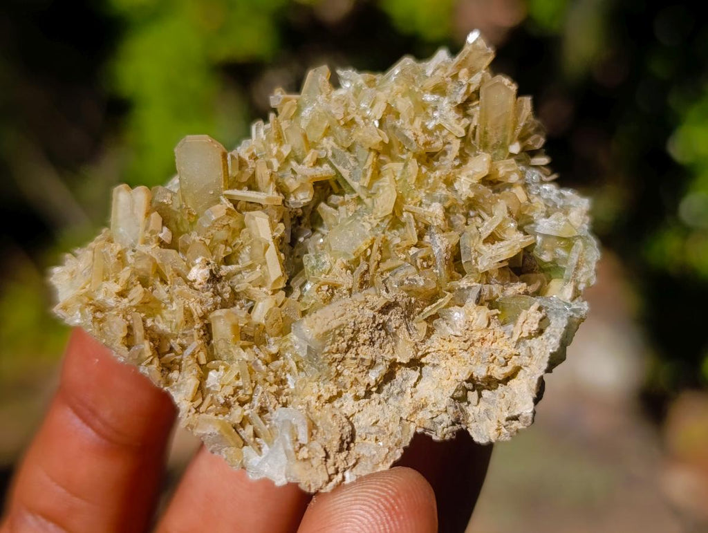 Natural Rare Bladed Barite Specimens with Malachite x 7 From Congo - Toprock Gemstones and Minerals 