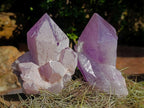 Natural Jacaranda Amethyst Crystal and Cluster x 2 From Mumbwa, Zambia - Toprock Gemstones and Minerals 