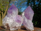 Natural Jacaranda Amethyst Crystal and Cluster x 2 From Mumbwa, Zambia - Toprock Gemstones and Minerals 