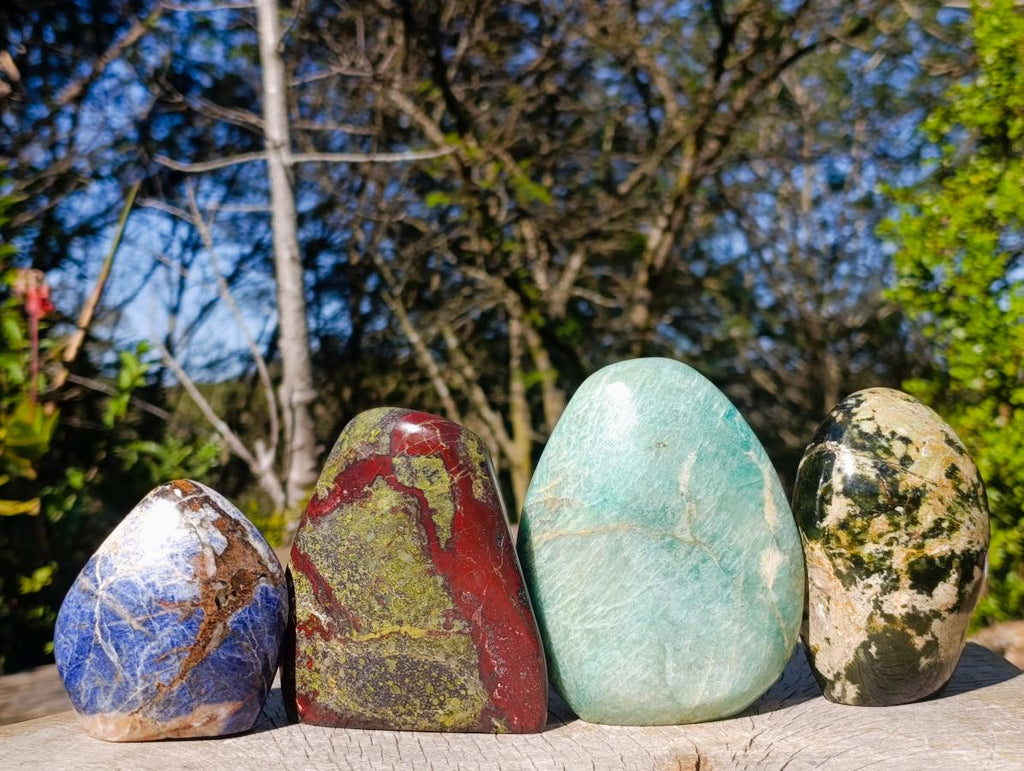 Polished Mixed Multi Mineral Display Pieces x 4 From Southern Africa - Toprock Gemstones and Minerals 