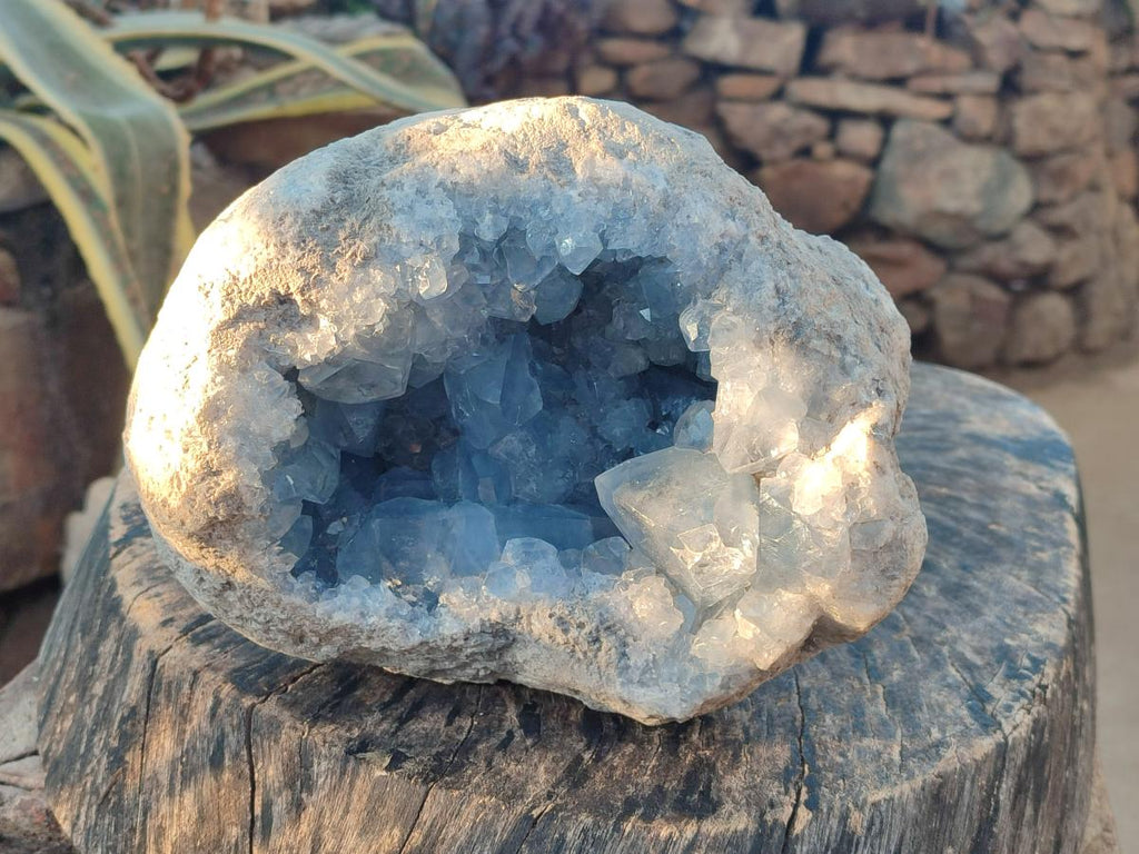 Natural Large Blue Celestite Geode Specimen x 1 From Sakoany, Madagascar - Toprock Gemstones and Minerals 