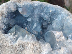 Natural Large Blue Celestite Geode Specimen x 1 From Sakoany, Madagascar - Toprock Gemstones and Minerals 