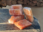 Natural Rhombohedral Sunset Orange Calcite Specimens x 24 From Spitzkop, Namibia - Toprock Gemstones and Minerals 