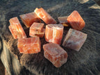 Natural Rhombohedral Sunset Orange Calcite Specimens x 24 From Spitzkop, Namibia - Toprock Gemstones and Minerals 